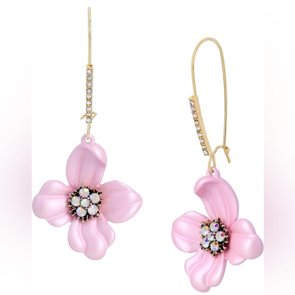 Betsey Johnson Jewelry - NWT Betsey Johnson Rose Dangle Earring Color